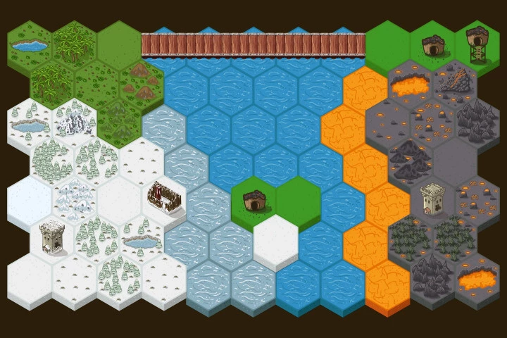 Tactical Strategy 2D Game Tile Set