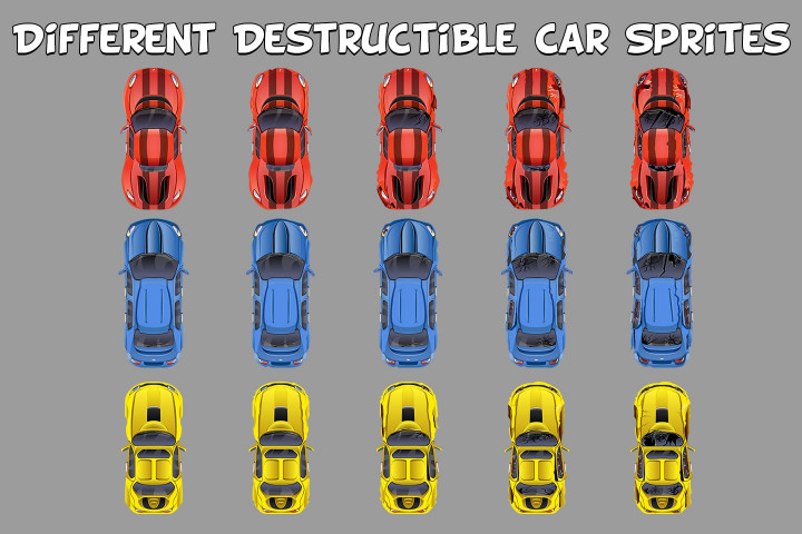 Top Down Racer Car Sprites - CraftPix.net