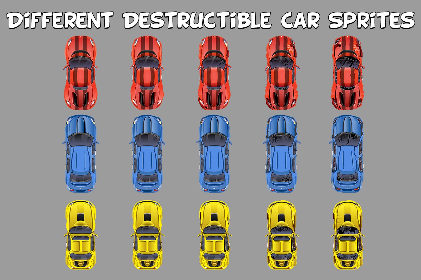 We present to you the Top Down Racer Car Sprites. 