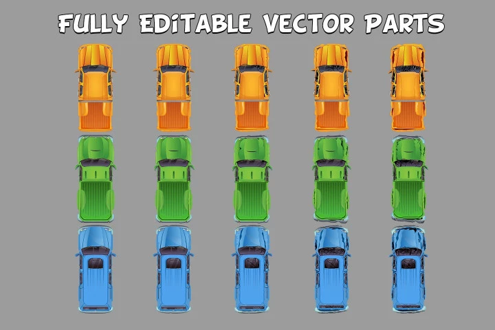Top Down Racer Car Sprites