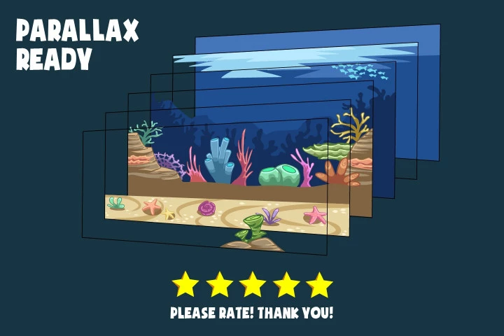 Underwater World 2D Game Backgrounds