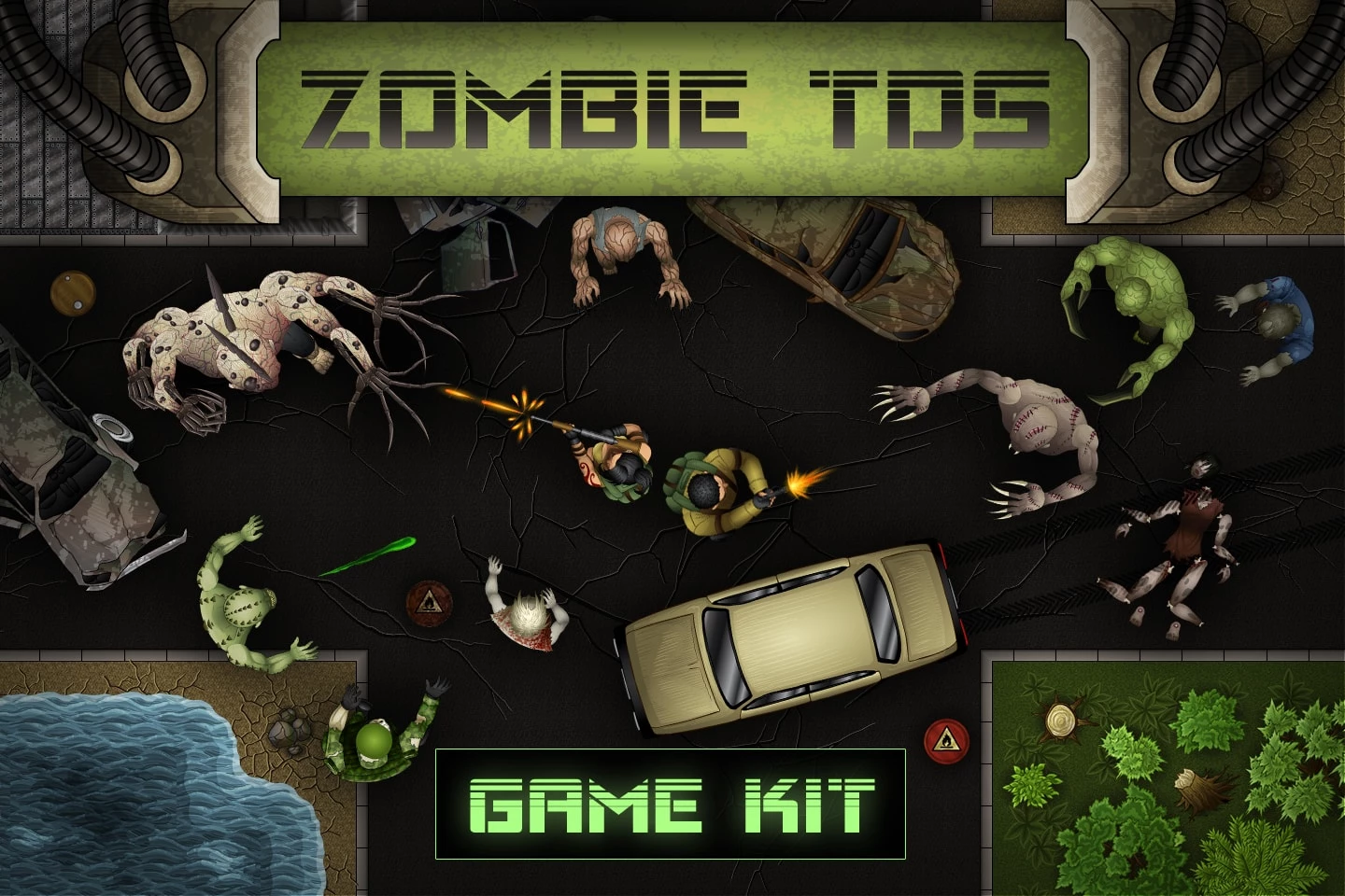 Zombie TDS 2D Game Kit