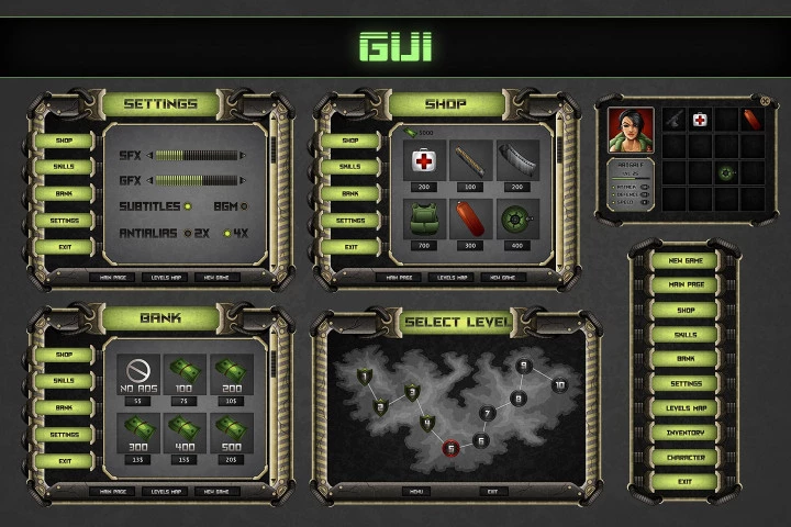 Zombie TDS 2D Game Kit