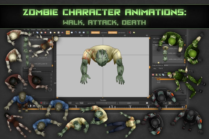 Zombie TDS 2D Game Kit