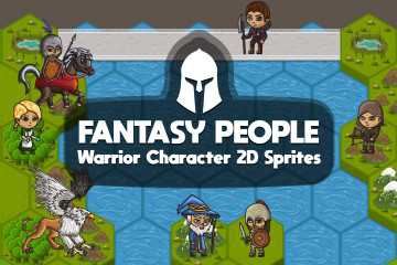 2D Fantasy People Warrior Character Sprites