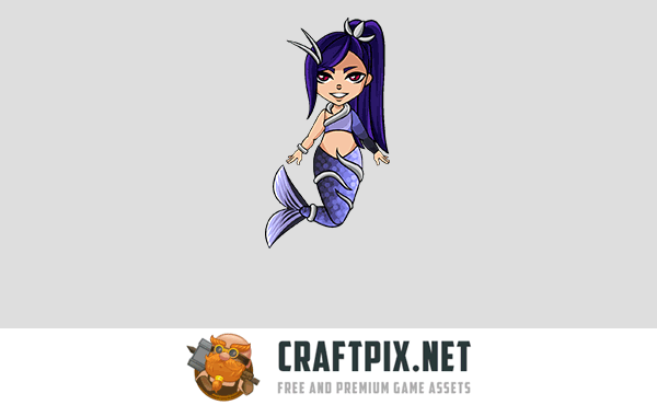 2D-Mermaid-Character-Sprites