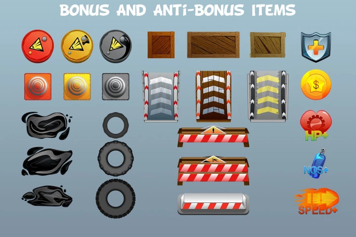 Race Game Bonus Items and Props