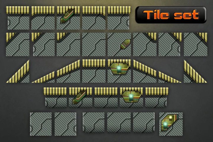 Sci-Fi Platformer Game Tileset