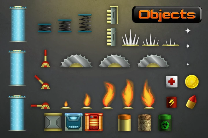 Sci-Fi Platformer Game Tileset