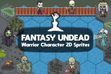 2D Fantasy Undead Warrior Character Sprites