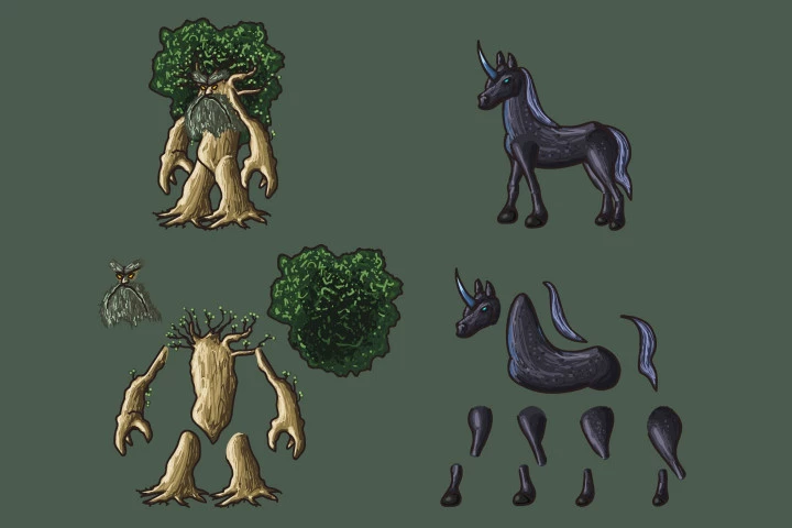 Free 2D Fantasy Elf Warrior Character Sprites