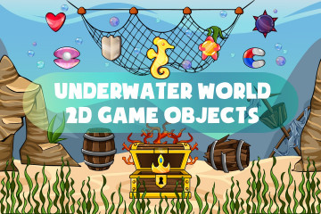 Free Underwater World 2D Game Objects
