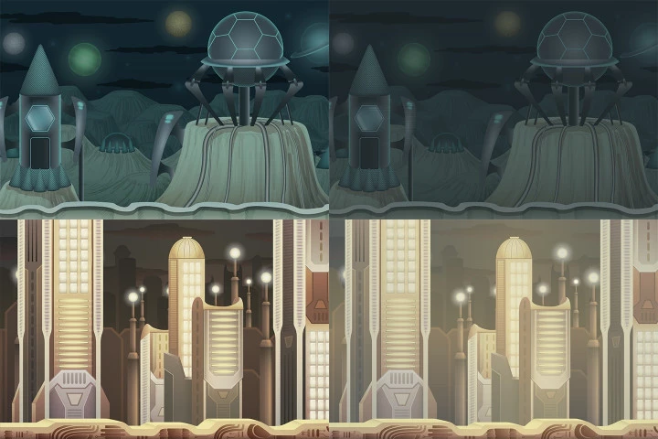 SCI-FI 2D Game Backgrounds