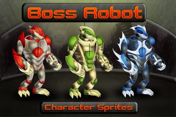Boss Robot Character Sprites