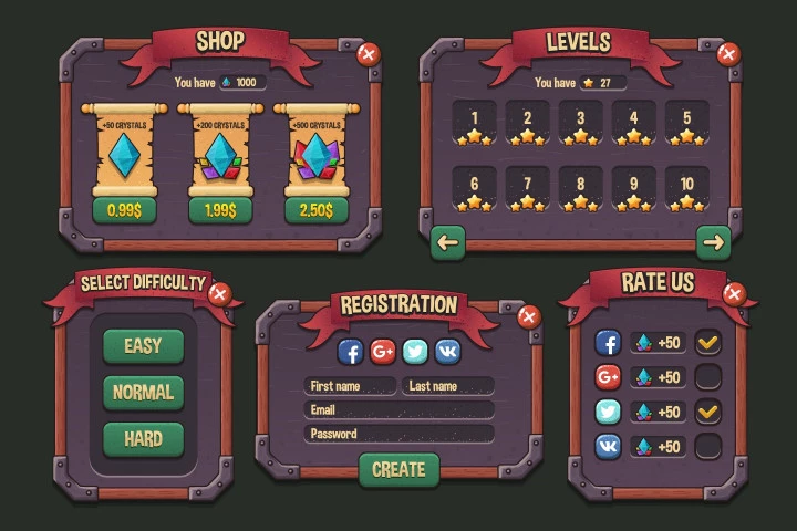 Fantasy Strategy Game UI