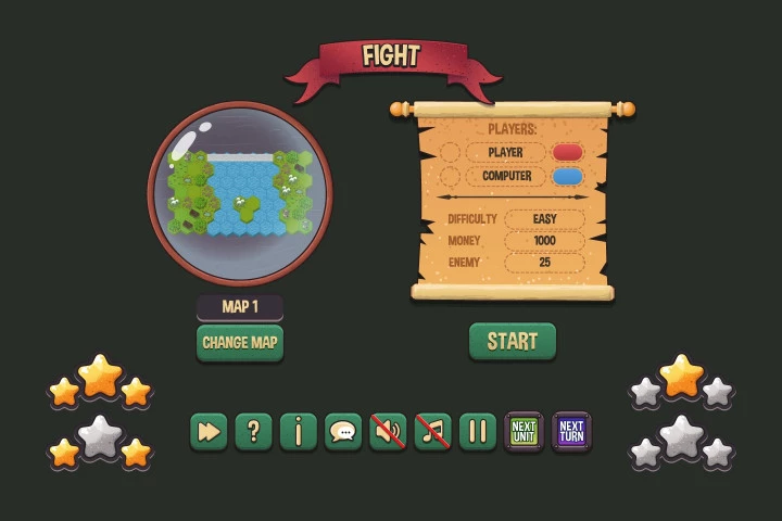 Fantasy Strategy Game UI