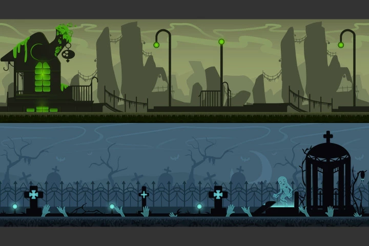 Free Halloween 2D Game Backgrounds