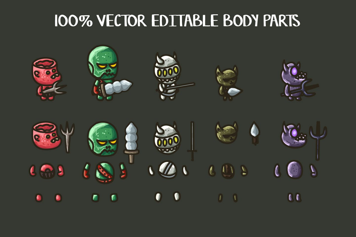 Free Monster Enemy Game Sprites - CraftPix.net