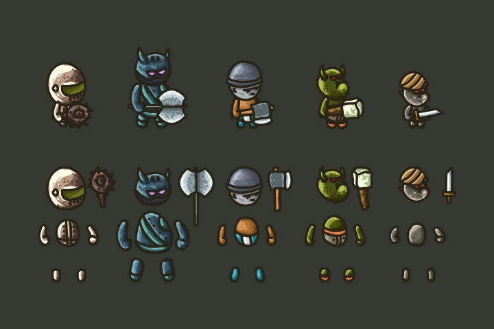 Free Monster Enemy Game Sprites