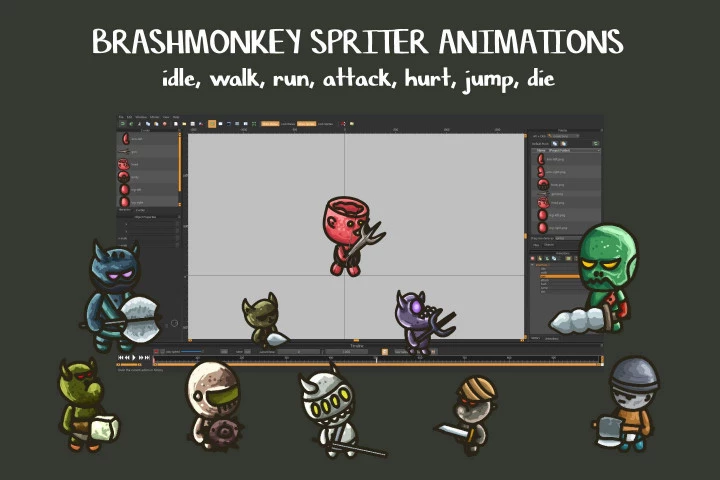 Free Monster Enemy Game Sprites