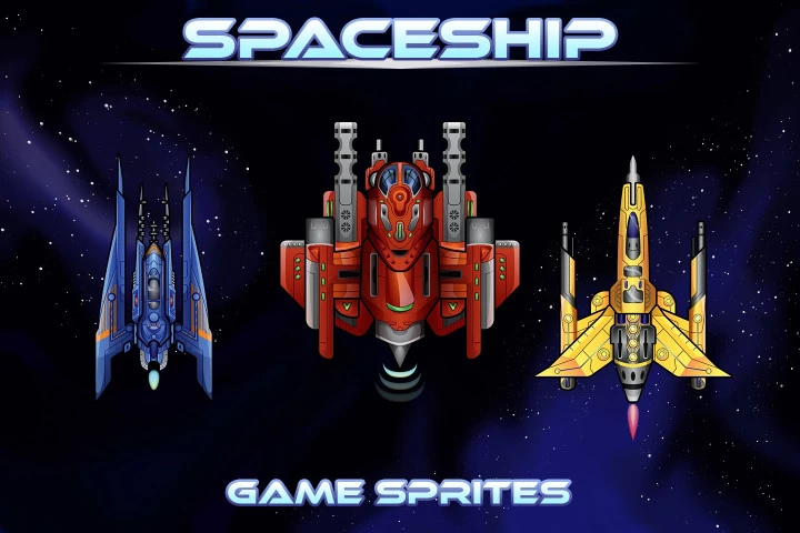 Spaceship-2D-Game-Sprites