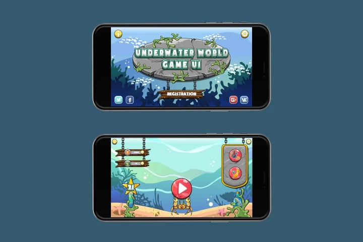 Underwater World Game UI