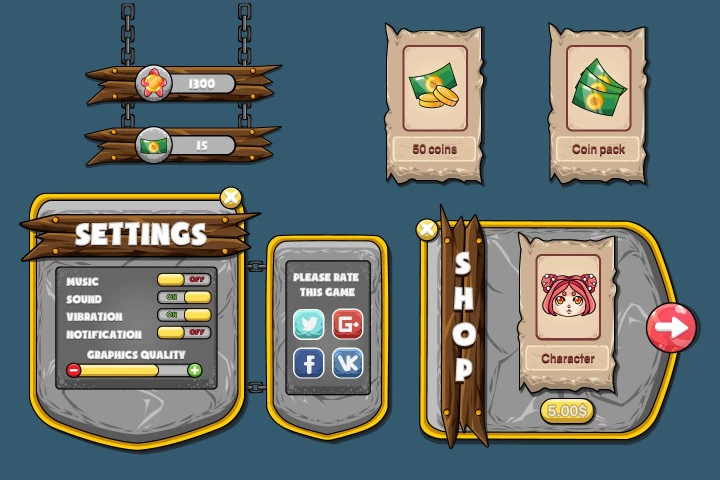 Underwater World Game UI