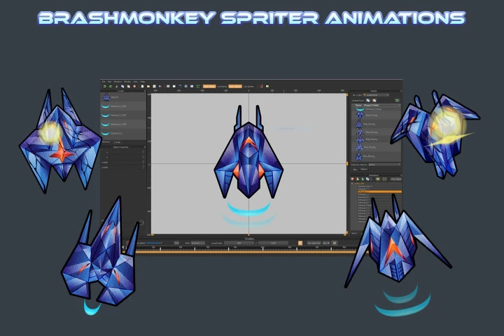 Enemy SpaceShip Game Sprites