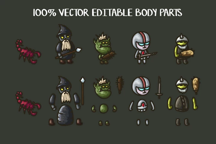 Free 2D Monster Sprites