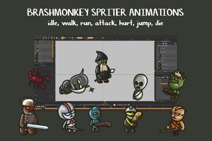 Free 2D Monster Sprites