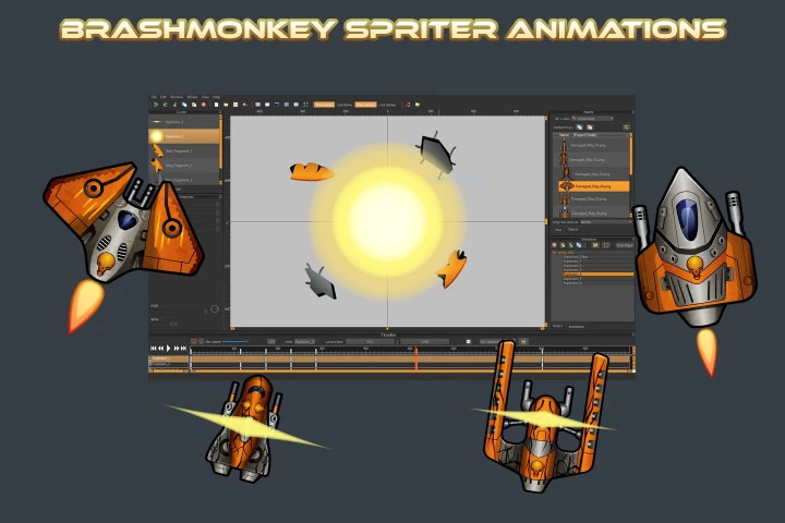 Pirate Spaceship Game Sprites