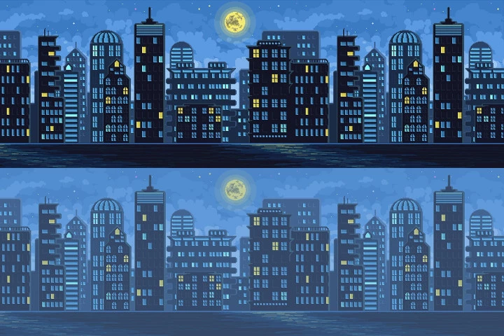 Pixel Art Game City Backgrounds