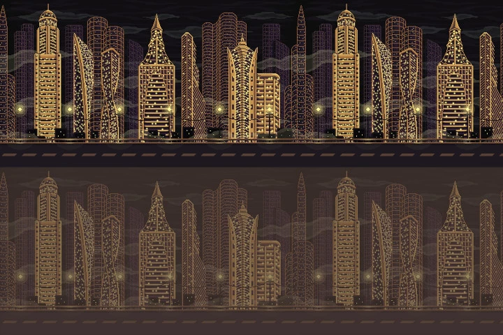 Pixel Art Game City Backgrounds