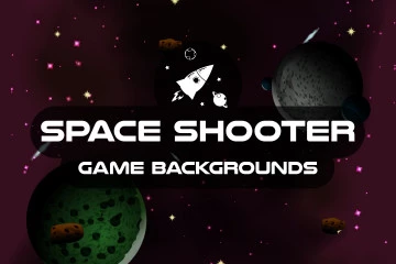 Space Shooter 2D Game Backgrounds
