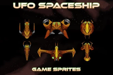 UFO Spaceship Game Sprites