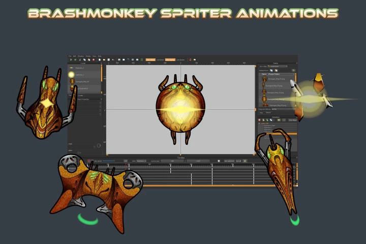 UFO Spaceship Game Sprites