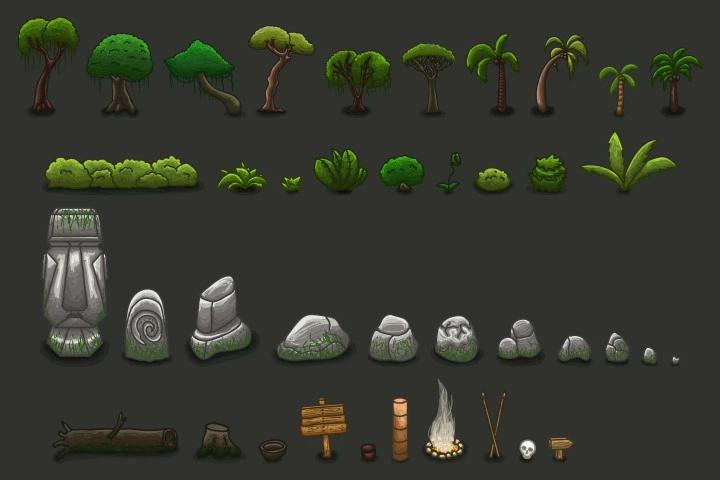 2D RPG Tropical Tileset