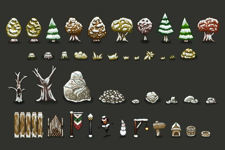 2D RPG Winter Tileset