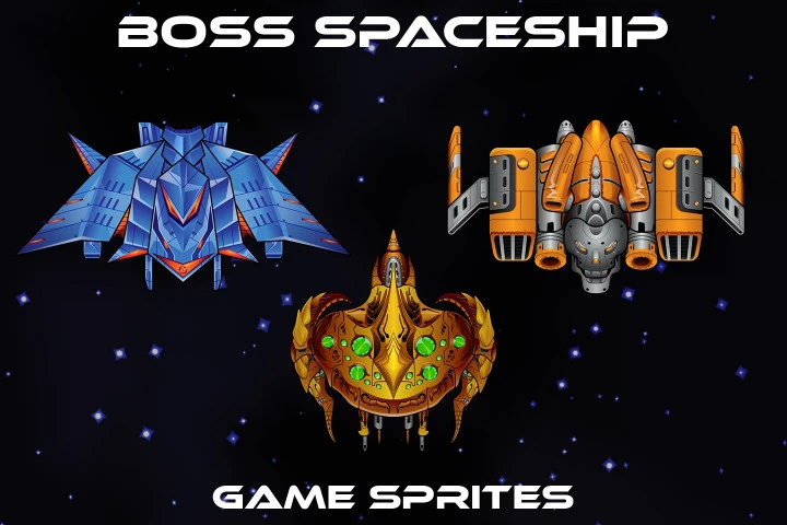 Boss SpaceShip Game Sprites