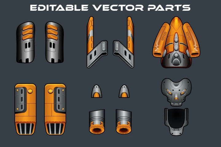 Boss SpaceShip Game Sprites