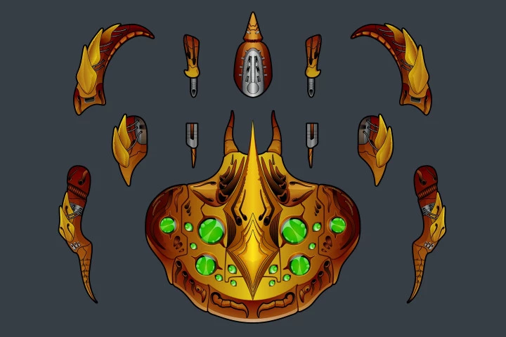 Boss SpaceShip Game Sprites