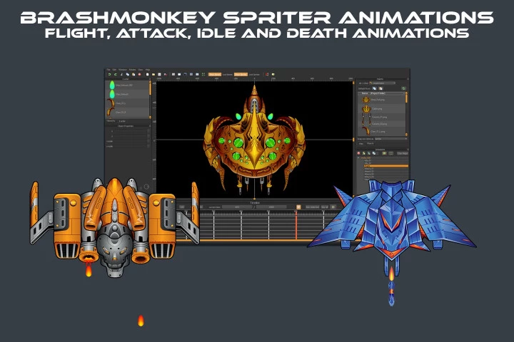 Boss SpaceShip Game Sprites