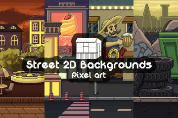 Free Pixel Art Street 2D Backgrounds