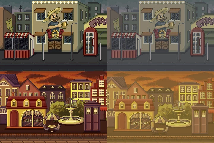Free Pixel Art Street 2D Backgrounds