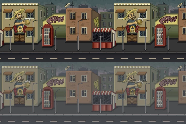 Free Pixel Art Street 2D Backgrounds