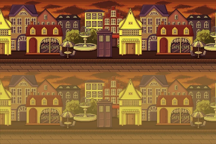 Free Pixel Art Street 2D Backgrounds