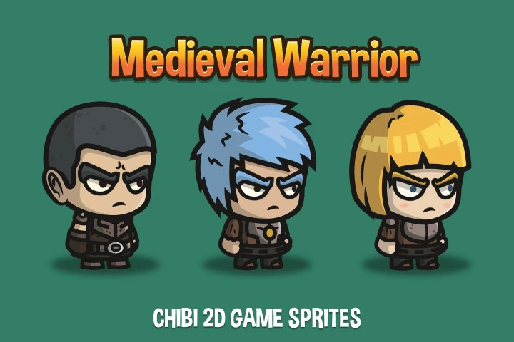 Medieval-Warrior-Chibi-2D-Game-Sprites