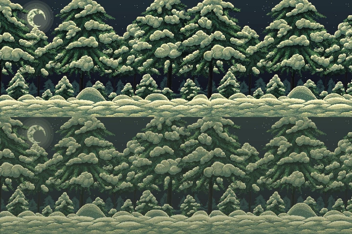 Pixel Art Forest 2D Backgrounds