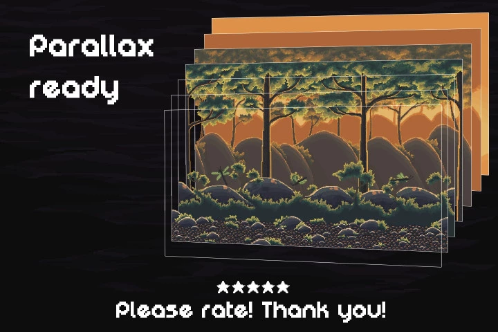 Pixel Art Forest 2D Backgrounds
