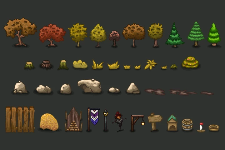 2D RPG Autumn Tileset